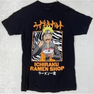 Rare Retro 2007 Naruto Ichiraku Ramen Shop Anime Graphic T-Shirt Size M (38/40)